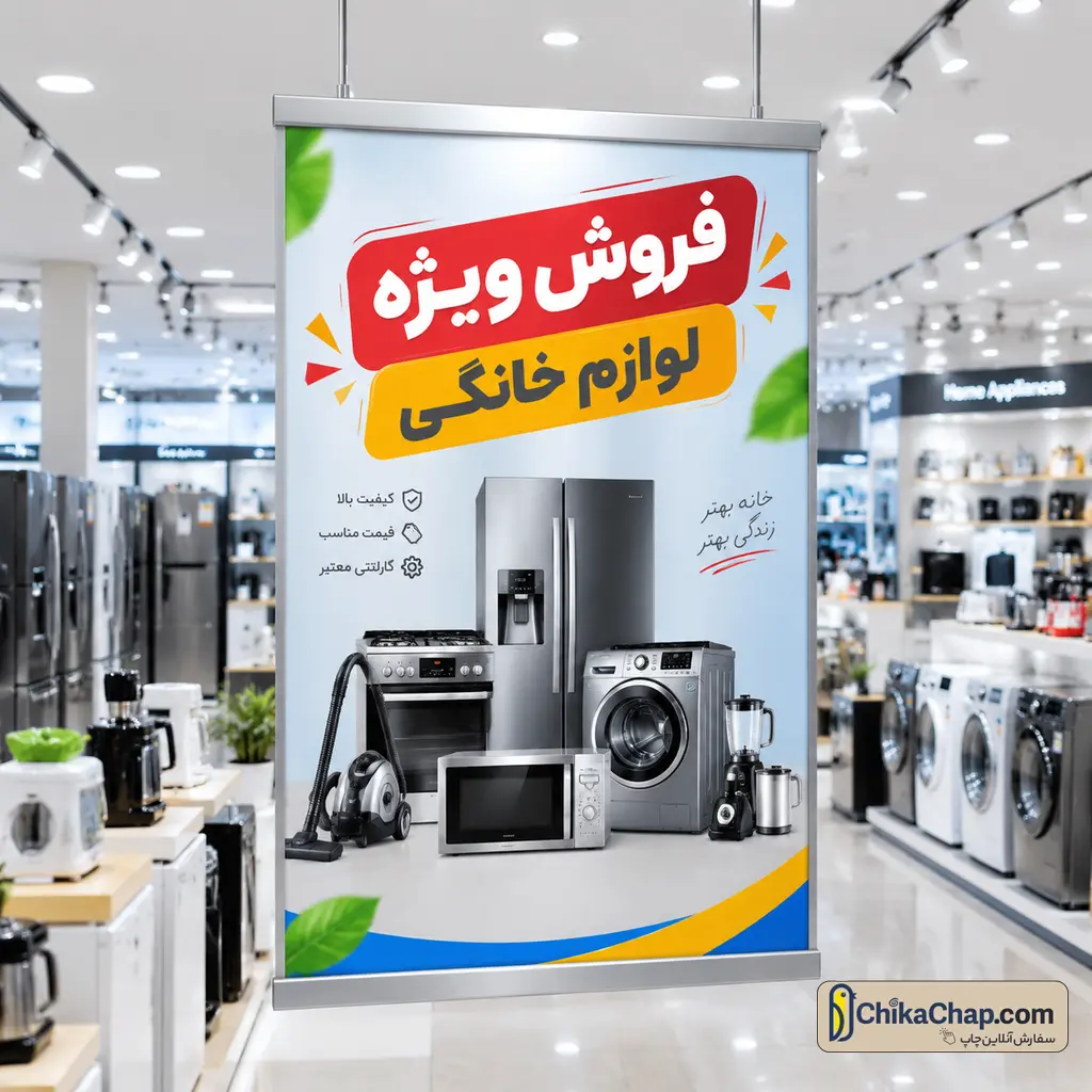تبلیغات فصلی فروشگاه لوازم خانگی با اسنپ پوستر